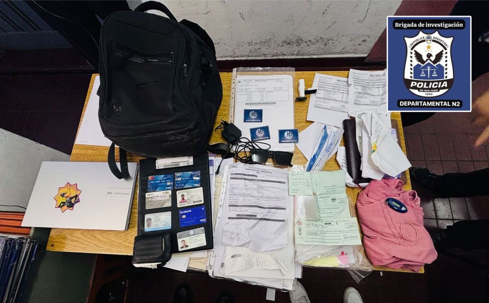 El botín secuestrado por la Policía de San Juan. 