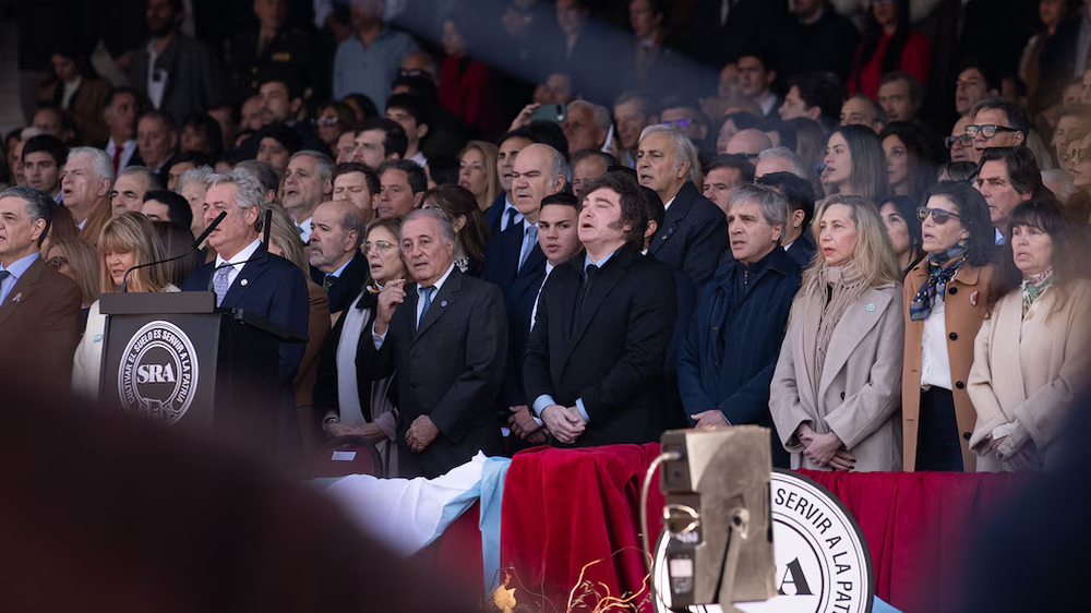 El presidente Javier Milei en La Rural.