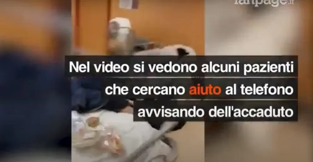 Video: un paciente murió de coronavirus en el baño de un hospital italiano