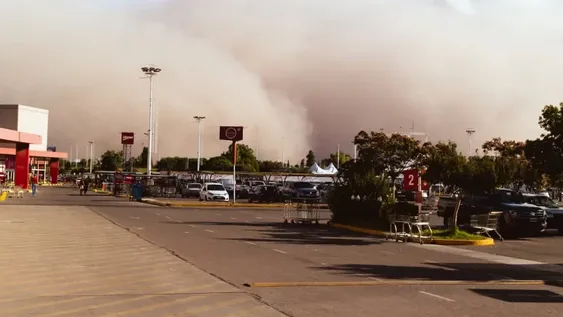 [FOTOS Y VIDEOS] El viento Sur golpeó con fuerza en el Gran San Juan