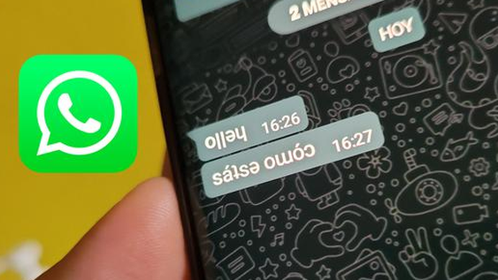 El truco para escribir al revés en WhatsApp