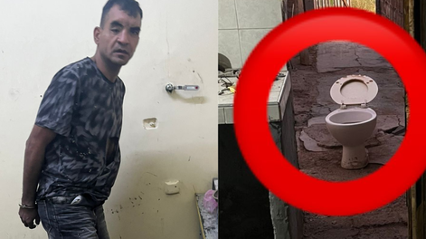 Franco Maximiliano Ruiz terminó condenado por intentar robar un inodoro en Chimbas.