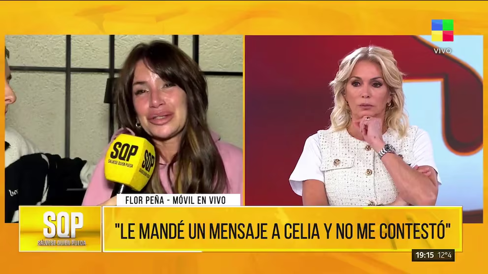 Flor Peña en el programa de Yanina Latorre.