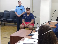 Brutal golpiza en Vallecito: Laureano Quiroga frente al fiscal Francisco Pizarro cuando la causa en su contra fue formalizada, allá por enero de 2026. Brutal golpiza en Vallecito: Laureano Quiroga frente al fiscal Francisco Pizarro cuando la causa en su contra fue formalizada, allá por enero de 2026.