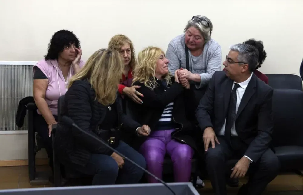 La familia de la víctima en la sala de Tribunales.