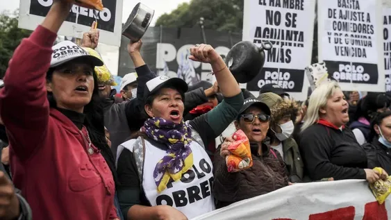 Violenta protesta piquetera