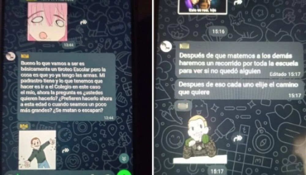 Alumnos de una escuela planificaron una masacre por WhatsApp