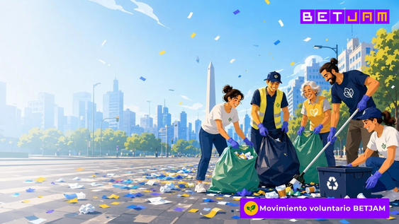 betjam lanza movimiento voluntario para limpiar las calles tras la final del mundial