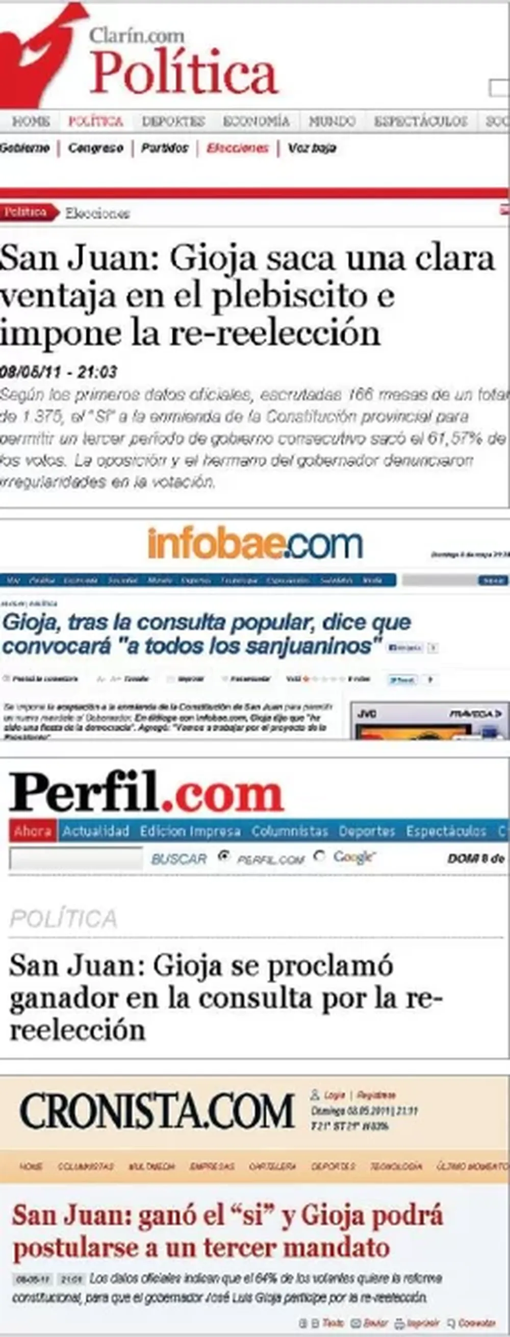 El triunfo del SÍ, presente en los medios nacionales