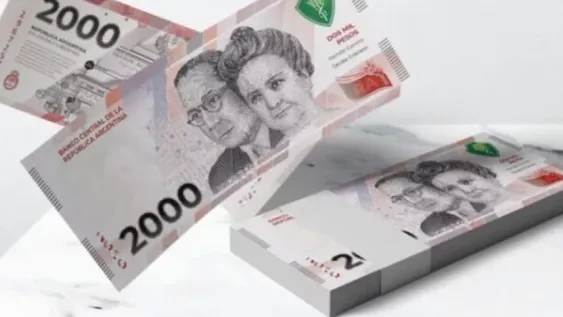 El billete de $2.000 comienza a circular desde este lunes