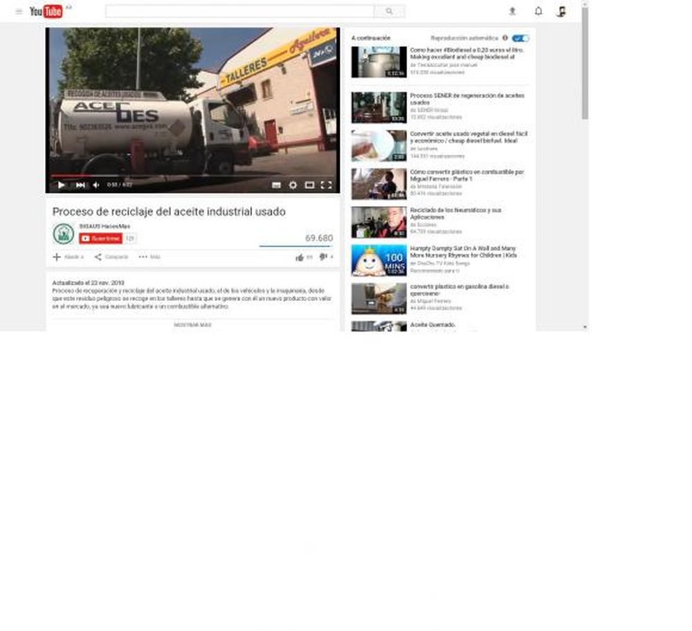 Proceso de reciclaje del aceite industrial usado