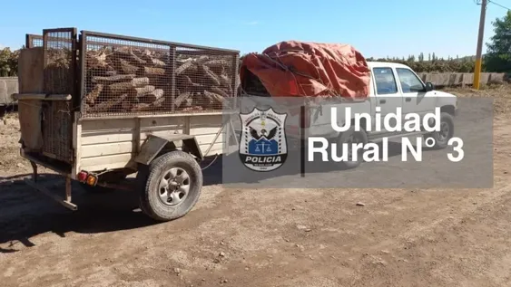 Interceptaron a un sujeto que trasladaba una tonelada de leña de algarrobo sin permiso