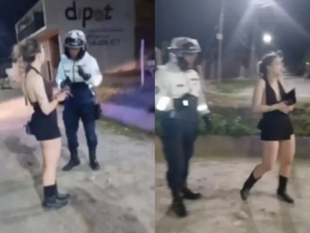 Sanjuanina se negó a un control policial.