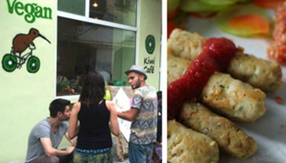 Salvaje ataque con salchichas a un restaurante vegano