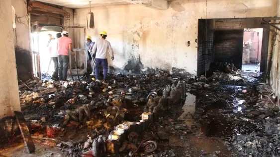 Un incendio destruyó todo en uno de los mayores supermercados de 9 de Julio