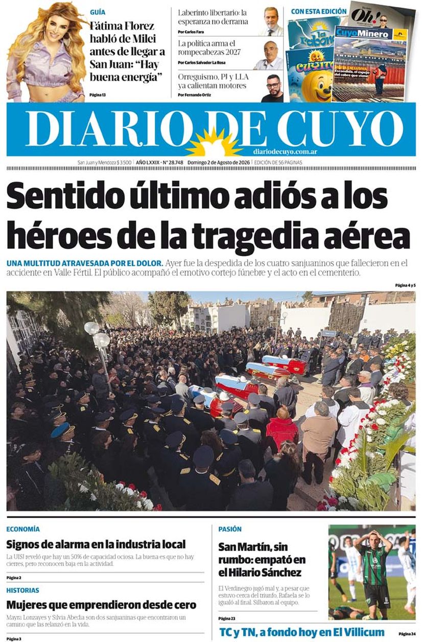 Diario de Cuyo | Tapa Edición 2 de Agosto 2026