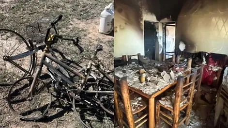 Un casa se quemó por completo durante el incendio. Los habitantes de allí perdieron todo.