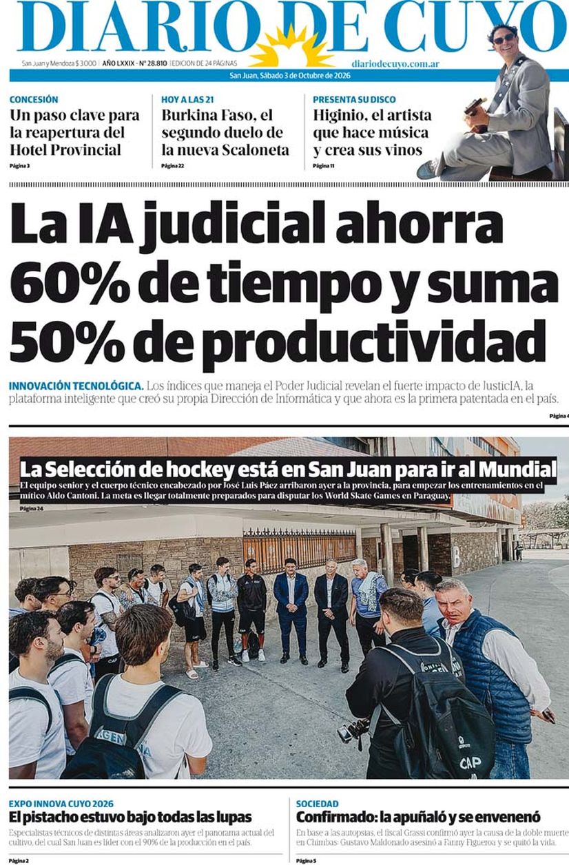 Diario de Cuyo | Tapa Edición 3 de Octubre 2026