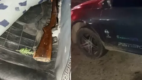 Lo sorprendieron con un arma de fuego en un control de Vallecito: también le radiaron el auto