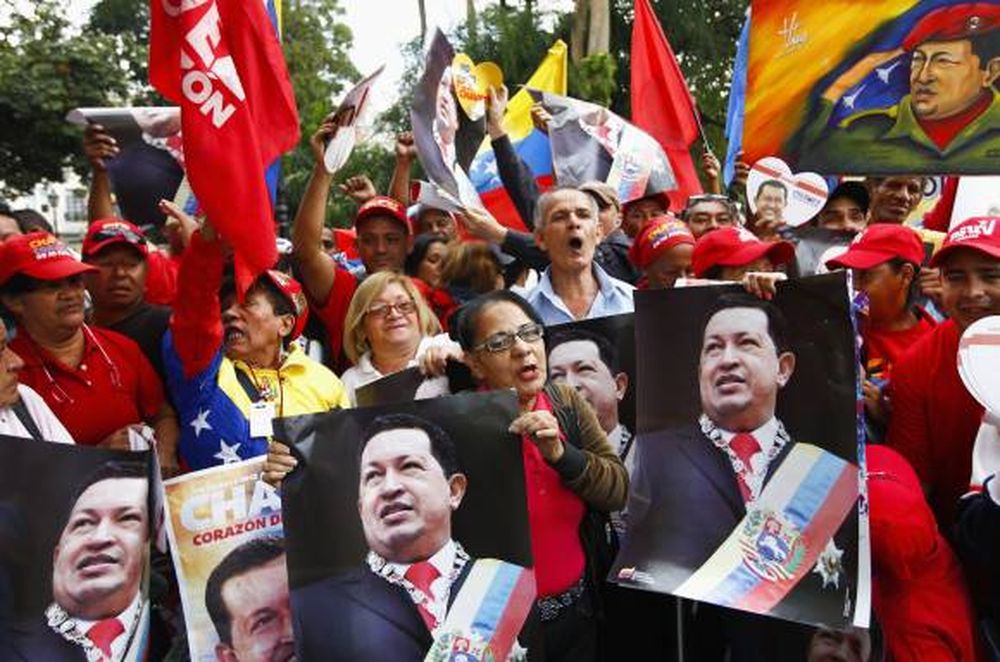 Alegría por la vuelta de Chávez
