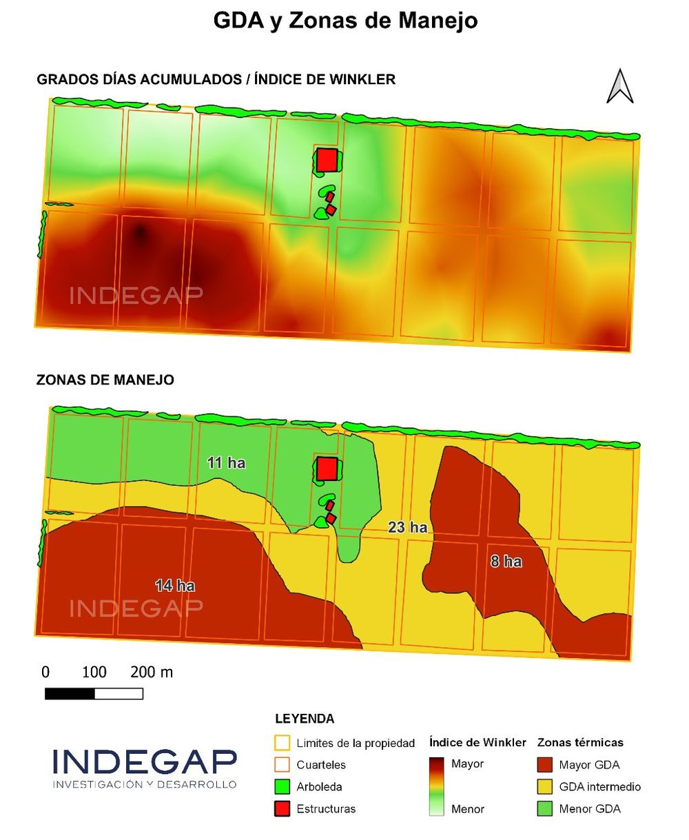 Los datos son tan precisos que permiten diferenciar con exactitud que zonas de las fincas pueden sufrir daños por heladas. 