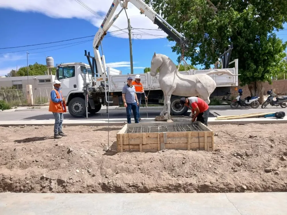 Avanza la obra del Paseo Los Colonos en el localidad de Rodeo, en Iglesia.