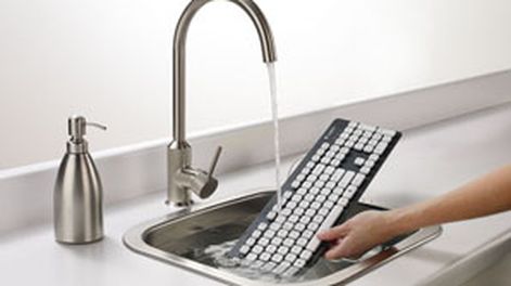 Un teclado lavable