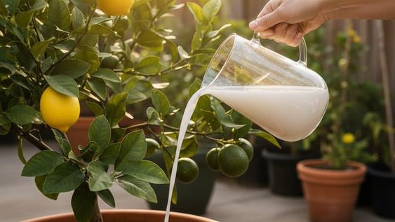 Regar el limonero con agua de arroz: por qué lo recomiendan y para qué sirve