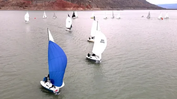 EXITO. El Argentino de Veleros pasó por el San Juan y el Dique de Ullum.