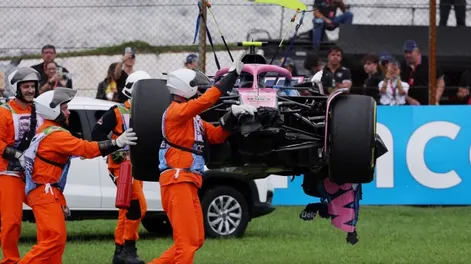 Franco Colapinto golpeó contra el muro en el sprint de Brasil y tuvo que abandonar