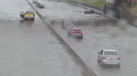 Buenos Aires bajo el agua. (Captura TN)