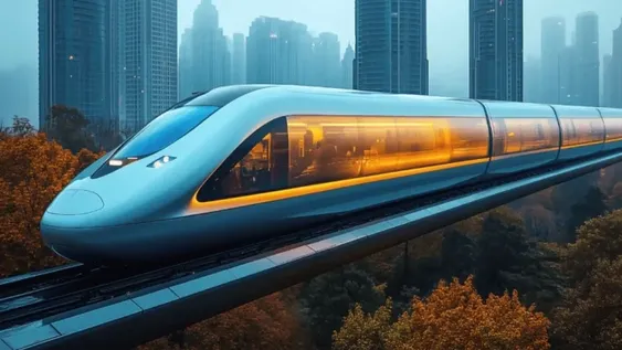 EL FUTURO. El tren de levitación magnética funciona mediante vagones que flotan sobre rieles.