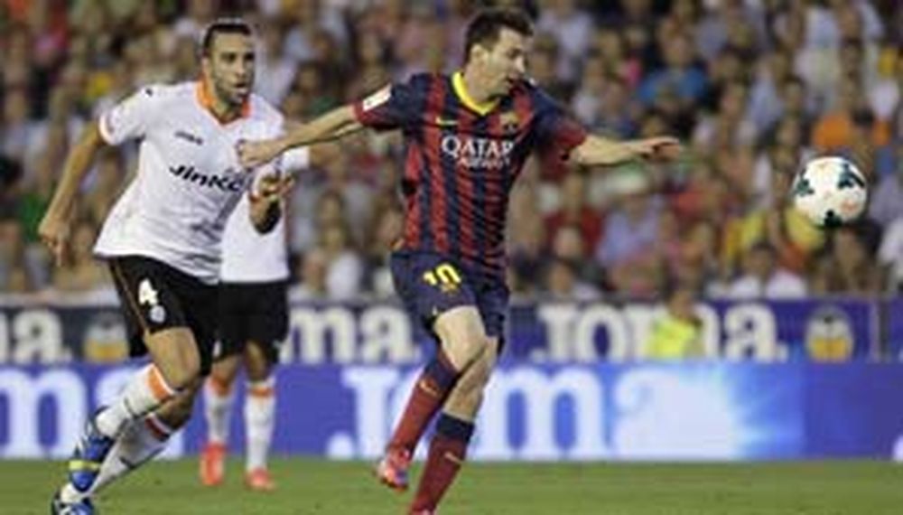 Messi marcó 3 goles en la victoria del Barcelona sobre Valencia