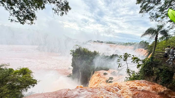 Alerta por un fuerte temporal en Misiones. (Fuente: gentileza La Voz de las Cataratas)