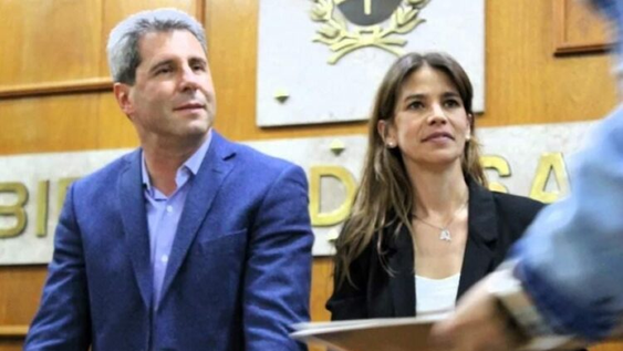 Sergio Uñac y Celeste Giménez.-