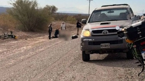 tragedia en ruta 40: murio un motociclista bonaerense tras caer de su moto en talacasto