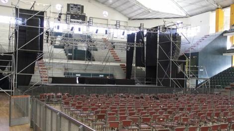 Todo listo para el show de Los Nocheros