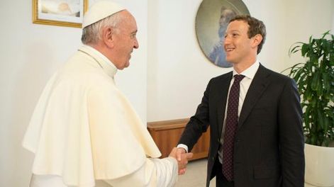 El Papa, con Zuckerberg