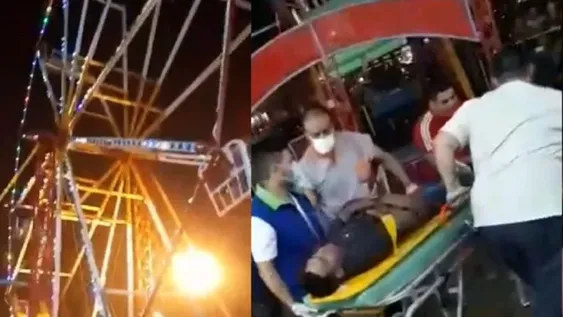 Se desprendió una silla de la vuelta al mundo en un parque de diversiones: 4 heridos