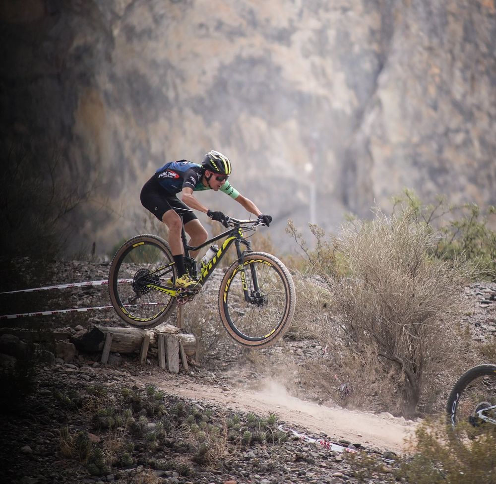 Imponente. La Copa Scott cerrará este domingo su edición con la última prueba de XCO en el circuito La Mina.