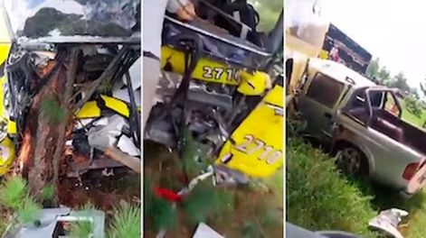 Un muerto y 16 heridos por un choque entre una camioneta y un colectivo