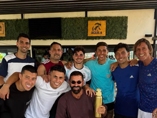 Julián Álvarez, Enzo Fernández, Lisandro Martínez y Thiago Almada coincidieron en Ibiza