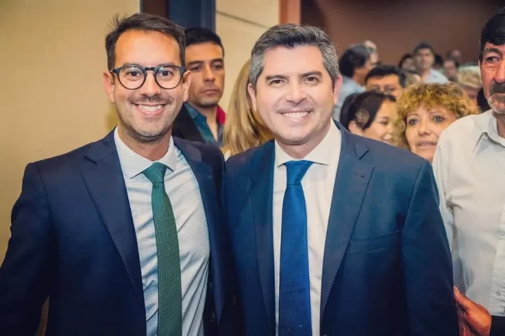 Marcelo Orrego con Carlos Jaime.-