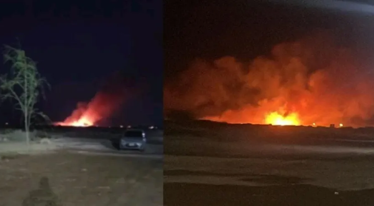Nuevos incendios en el Médano de Oro: el fuego avanzó cerca de un loteo