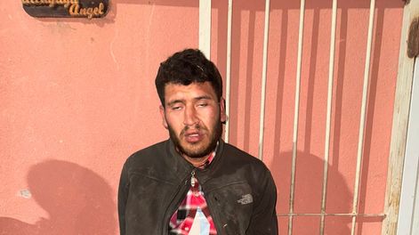 El delincuente que fue detenido en Chimbas por la víctima y su hijo.&nbsp;