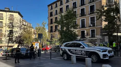 Derrumbe de un edificio en Madrid.