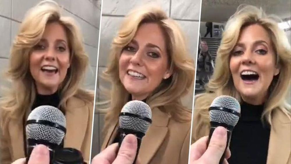 Realizó un reto viral y una mujer lo sorprendió con su espectacular voz