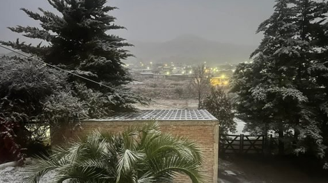 En medio de la ola polar, la nieve llegó a diversos departamentos de San Luis