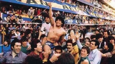 Un día como hoy, Maradona daba su única vuelta olímpica en el fútbol argentino
