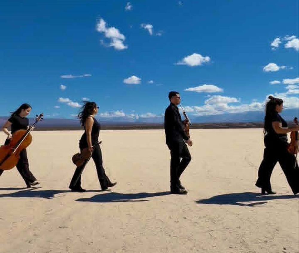 El cuarteto sanjuanino está integrado por Maite Benavidez (violonchelo), Ángel Santiago González (violín), Ariadna Cibeira (violín) y Soanybeth Sevilla (viola)